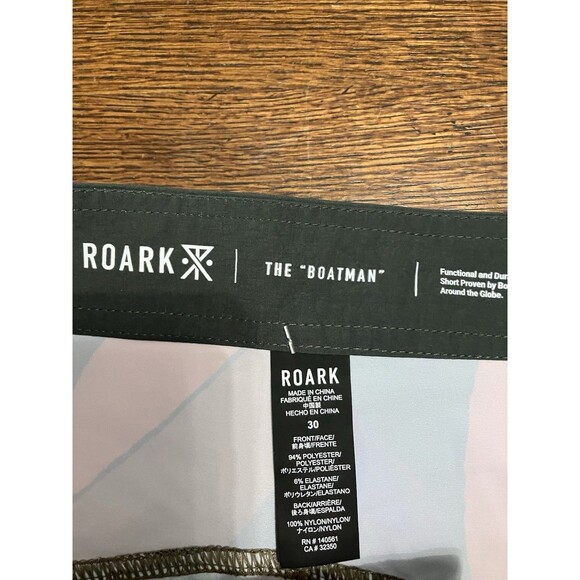 Roark The Boatman Boardshorts Men’s 30 Multicolor Leaf Print Shorts 17” NWT - Picture 3 of 4